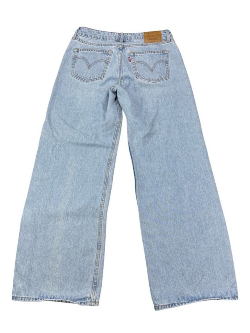 LEVI'S Premium Low Loose Wide Straight Leg Jean In That's Fashion Blue Size 27 - Picture 7 of 9